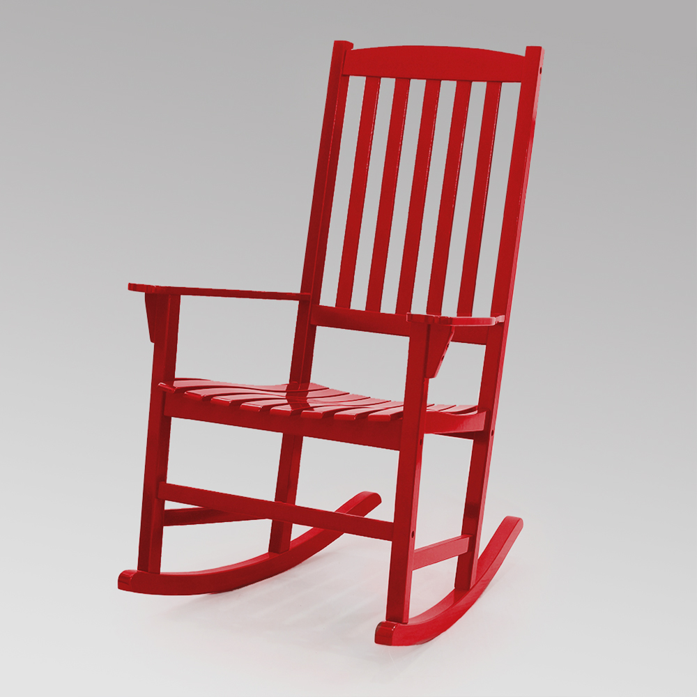 Mainstays Retro C-Spring Outdoor Red Rocking Chair - Walmart.com