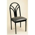 thumbnail image 1 of Alston Quality 190 BLK-Ivory Lily Metal Side Chair With Upholstered Seat Black Frame, 1 of 1