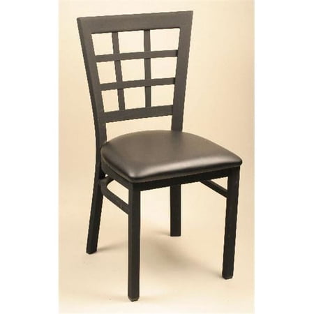 Alston Quality 210-24-N-Black Walnut 24 in. H Lattice Back Counter Stool Natural Frame