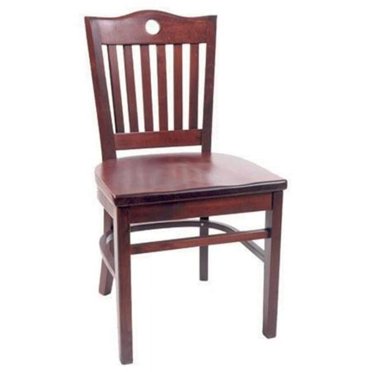 Alston Quality 3642UP-M-Forest Port Chair With Upholstered Seat Mahogany Frame
