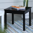 thumbnail image 1 of Alston Solid Wood Patio Side Table Black Finish, 1 of 5