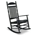 Alston Solid Wood Porch Rocking Chair Black Finish