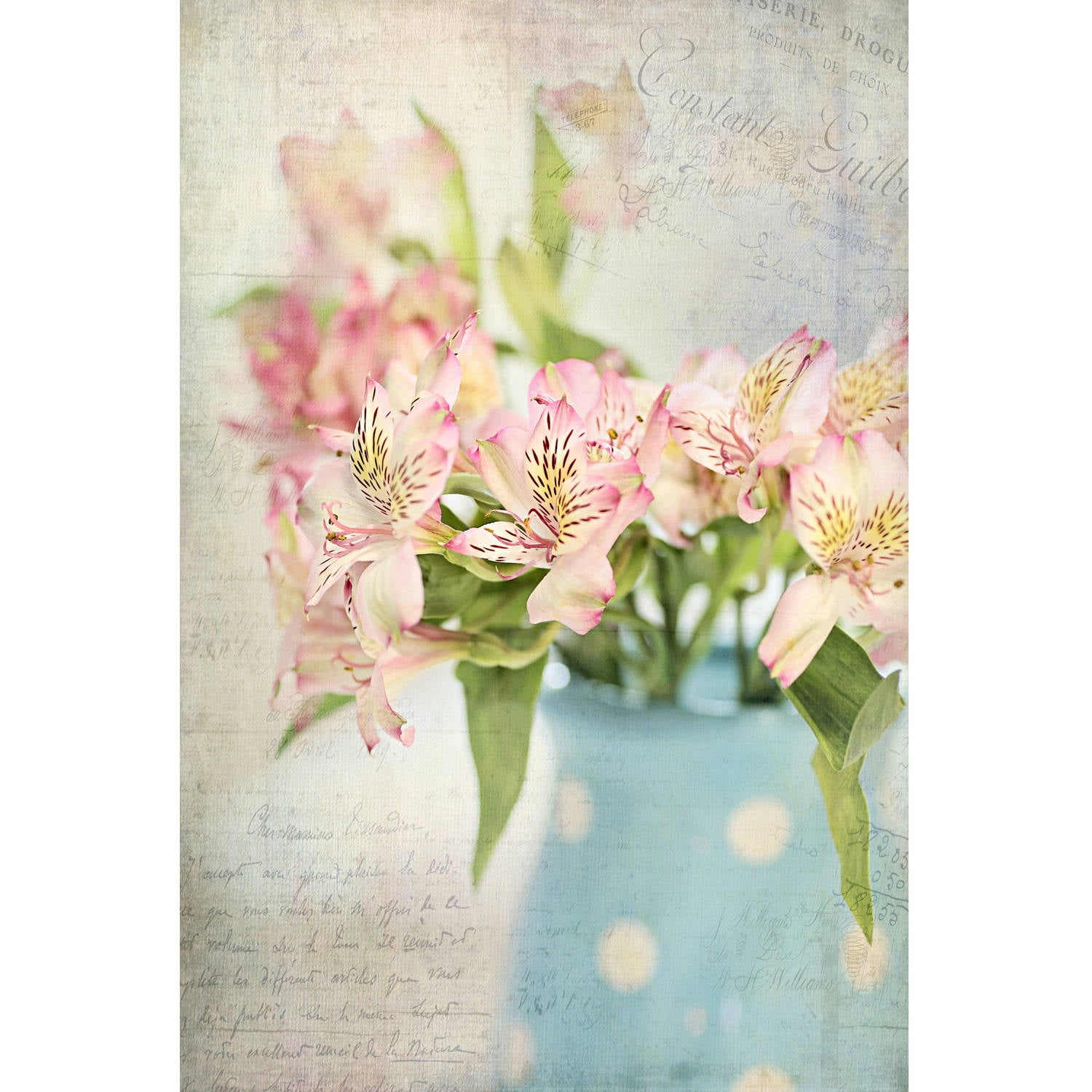 "Alstroemeria Still Life" Painting Print on Wrapped Canvas
