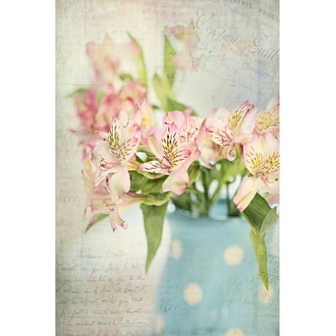 "Alstroemeria Still Life" Painting Print on Wrapped Canvas