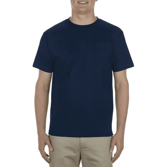 Alstyle 1305 Cotton Pocket T-Shirt Navy S
