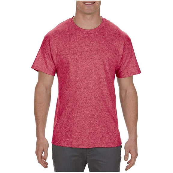 Alstyle AL1901 Adult 5.1 oz., 100% Cotton T-Shirt Red Heather S