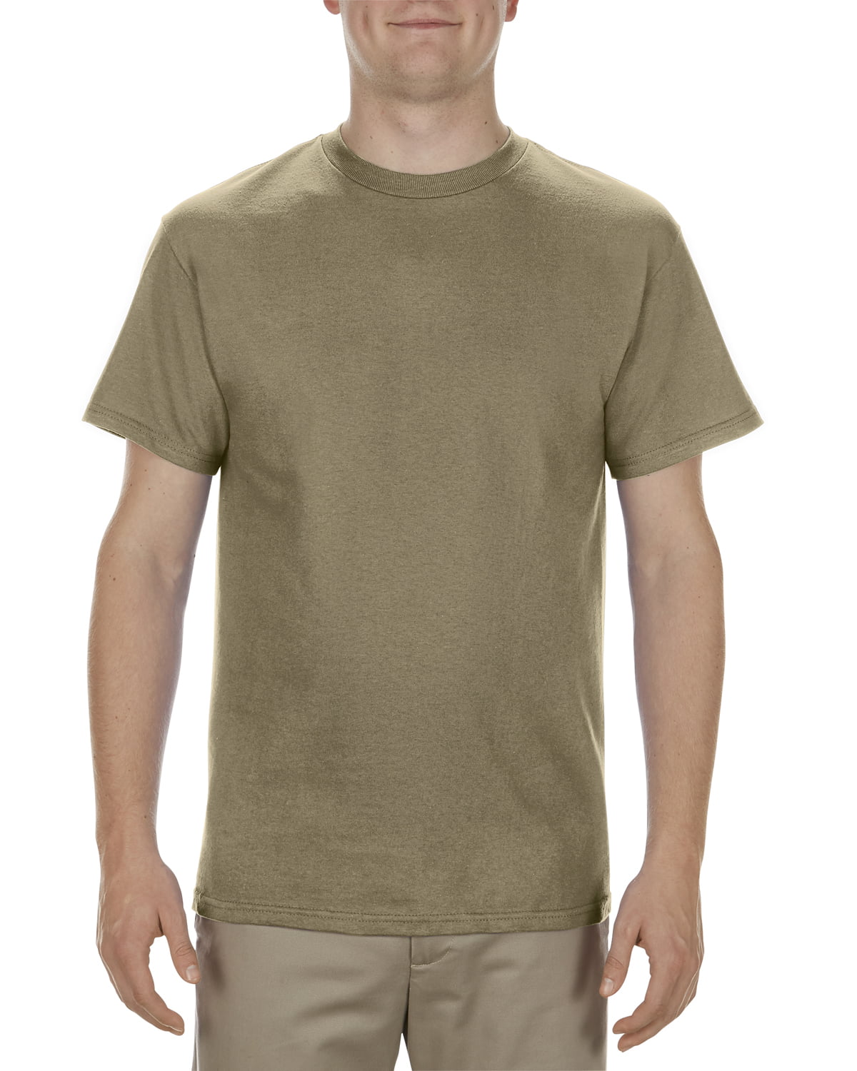 - 5.1 - oz., AL1901 100% Adult Cotton Heather Large Navy Alstyle T-Shirt