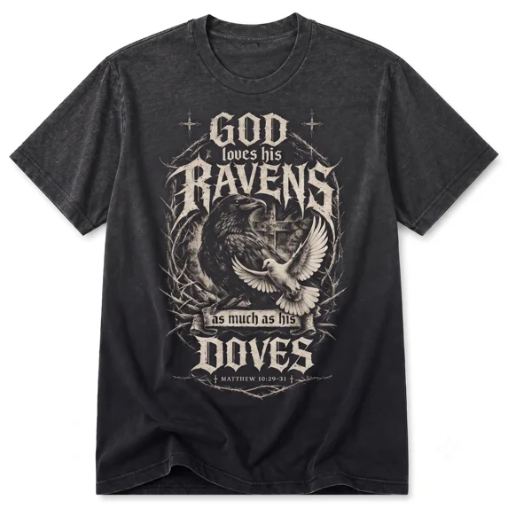 - Alt Christian Raven Shirt Sizes S-5XL