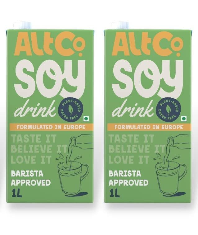 Alt Co Soy Milk 1L (Pack Of 2) Soya Milk Lactose Free Milk Gluten