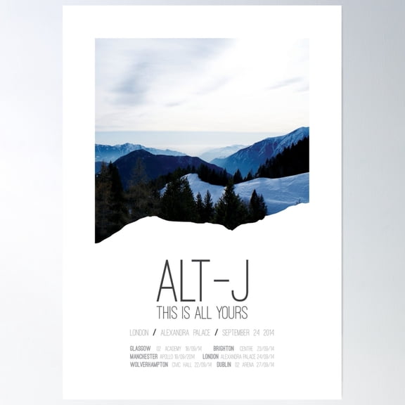 Alt-J This Is All Yours Tour Poster Wall Art, Modern Wall Decor, 16x24 UNFRAMED