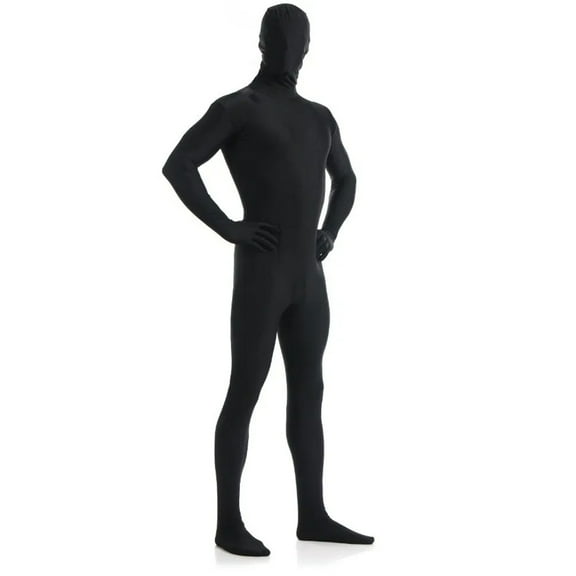 AltSkin Adult/Kids Full Body Stretch Fabric Zentai Suit Costume - Black (Kid Large)