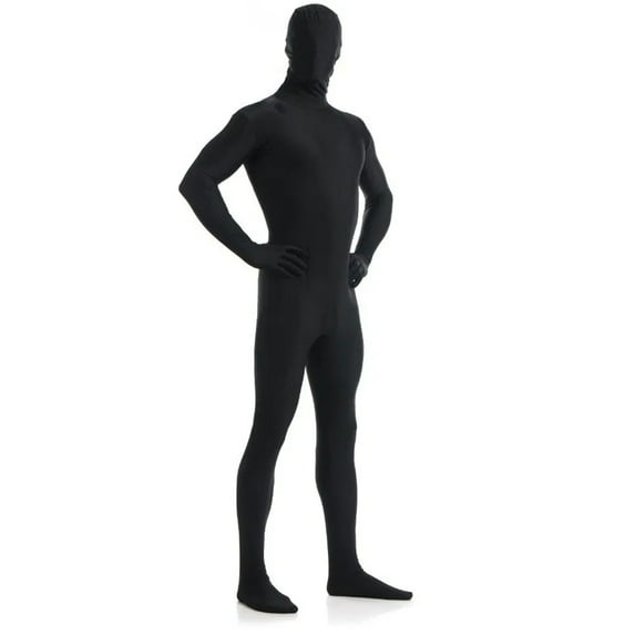 AltSkin Adult/Kids Full Body Stretch Fabric Zentai Suit Costume - Black (Kid Large)