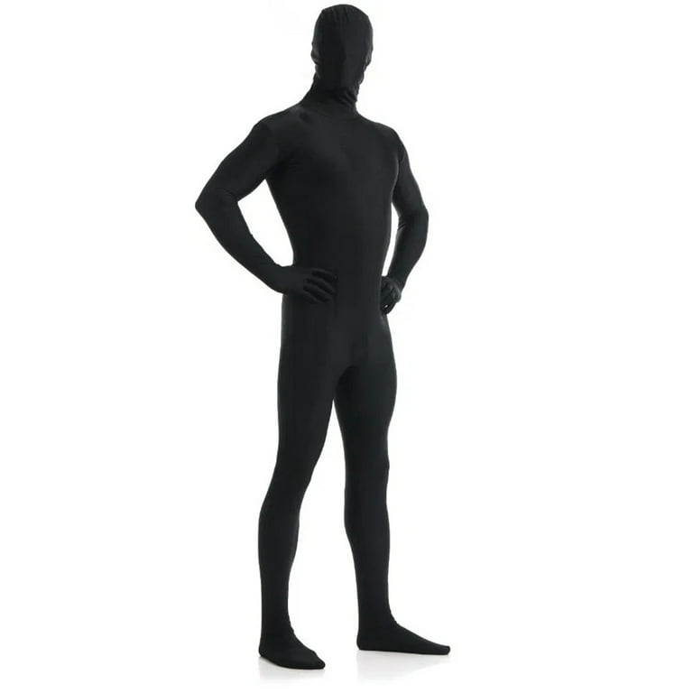 AltSkin Adult/Kids Full Body Stretch Fabric Zentai Suit Costume - Black  (X-Large)