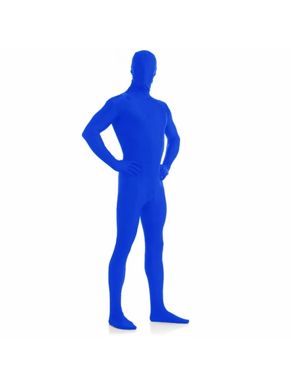 Adult/Kids Full Body Stretch Fabric Zentai Suit Costume - Blue (Small)