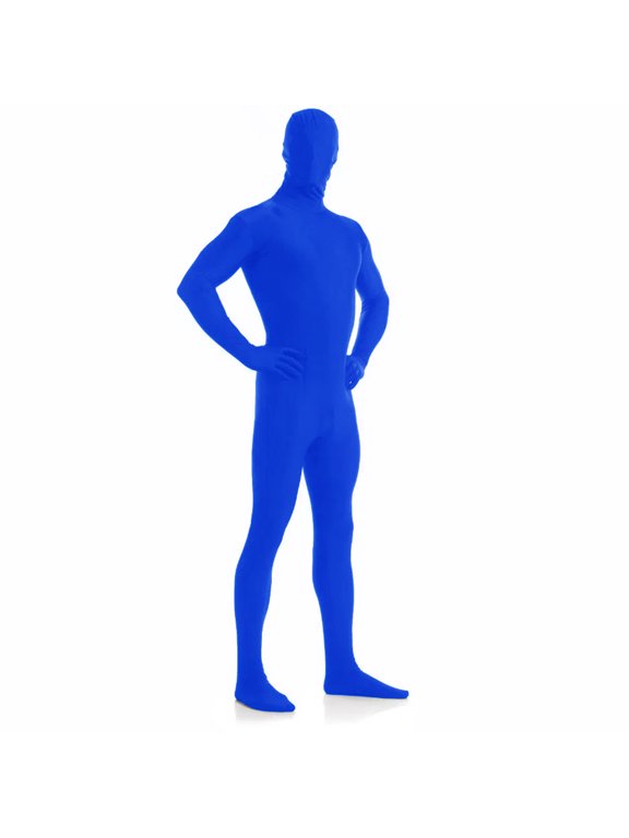 Adult/Kids Full Body Stretch Fabric Zentai Suit Costume - Blue (XXS)