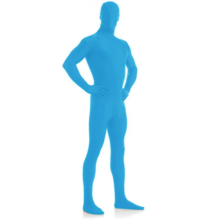 AltSkin Adult/Kids Full Body Stretch Fabric Zentai Suit Costume - Pacific  Blue (Kid Large)