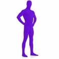 thumbnail image 1 of AltSkin Adult/Kids Full Body Stretch Fabric Zentai Suit Costume - Purple (Kid Small), 1 of 4