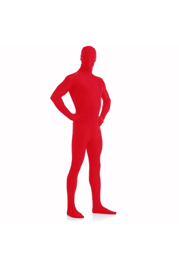 Adult/Kids Full Body Stretch Fabric Zentai Suit Costume - Red (Small)