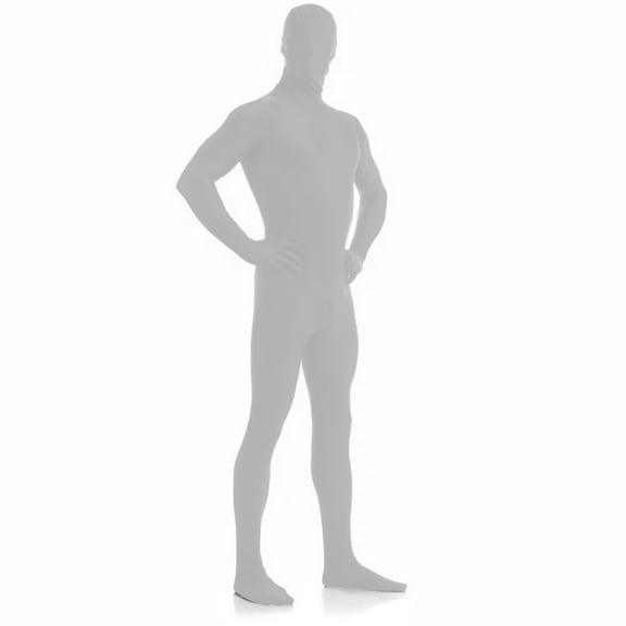 AltSkin Adult/Kids Full Body Stretch Fabric Zentai Suit Costume - Silver (Medium)