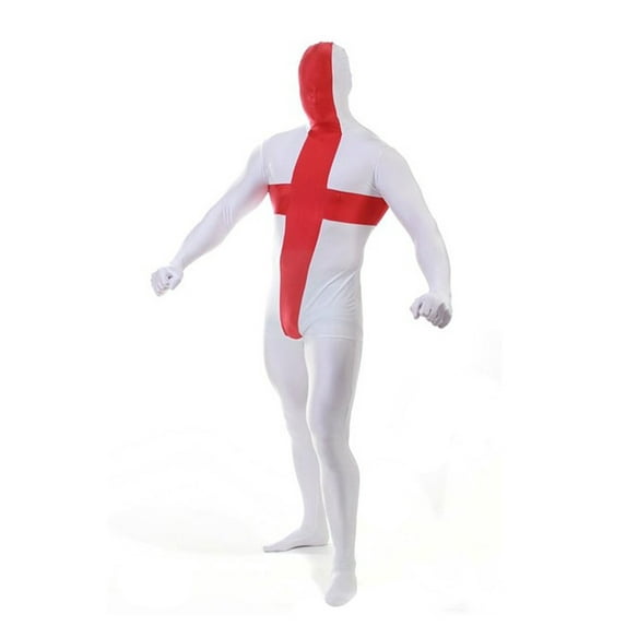 AltSkin Full Body Spandex World Cup Zentai Suit - England Flag Design - Bodysuit Costume (XX-Small (5'0" - 5'4"))