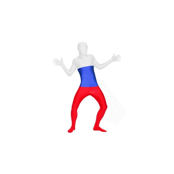AltSkin Full Body Spandex World Cup Zentai Suit - Russia Flag Design - Bodysuit Costume (Medium (5'9" - 5'11"))