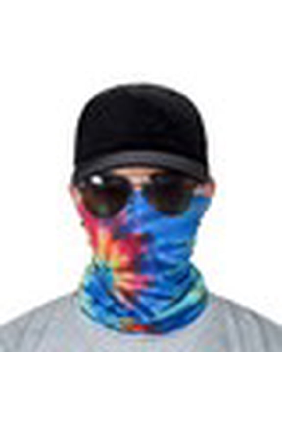 Tubo Unisex Multi-Use Gaiter Mask - UV Protecting Face Bandanna (Rainbow Tie-Dye)