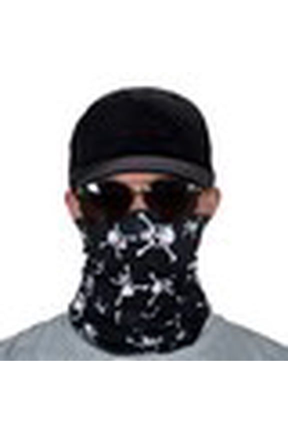 Tubo Unisex Multi-Use Gaiter Mask - UV Protecting Face Bandanna (Skull and Crossbones)