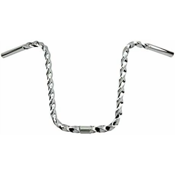 Alta All Square Twisted 25" Wide Bike Handlebar, 25.4mm, 13" Rise