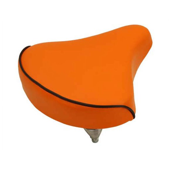 Alta Beach Cruiser Vinyl Bike Saddle, Multiple Colors. (Orange)