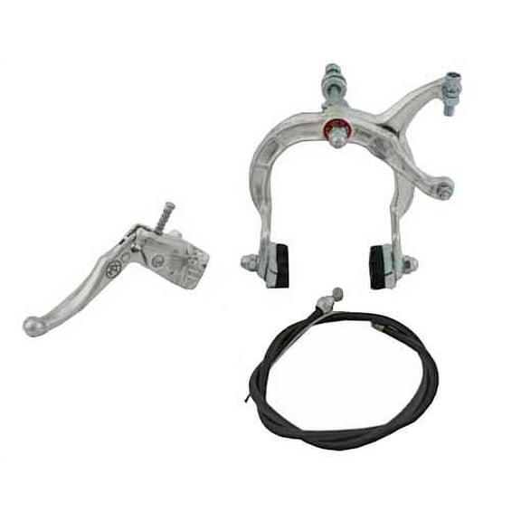 Alta Bicycle Alloy Classic MX Style Brake Set, Multiple Colors. (Chrome, Front)