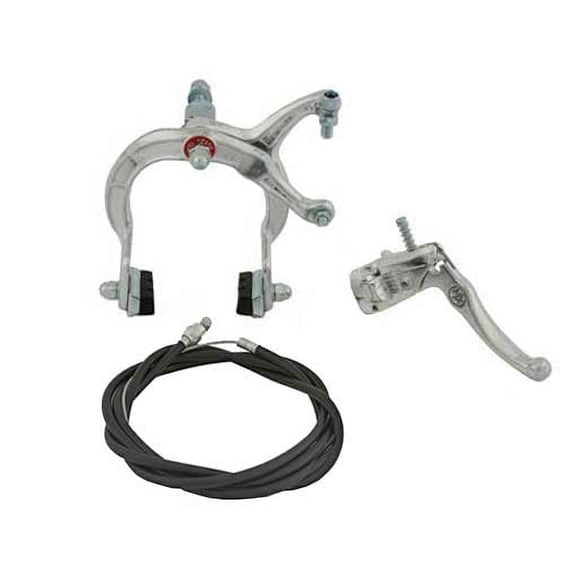 Alta Bicycle Alloy Classic MX Style Brake Set, Multiple Colors. (Chrome, Rear)
