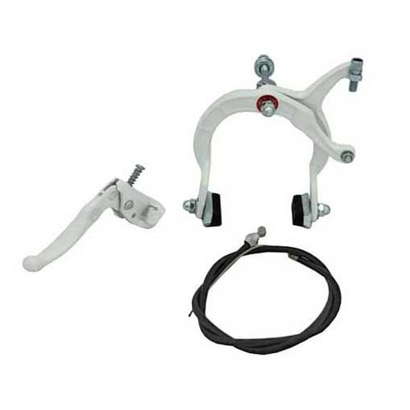 Alta Bicycle Alloy Classic MX Style Brake Set, Multiple Colors. (White, Front)