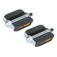 thumbnail image 1 of Alta Bicycle Beach Cruiser PVC Metal Bike Pedals 507 Block Pedals 1/2" Black/Steel Bicycle Chrome, 1 of 1