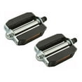 thumbnail image 1 of Alta Bicycle Beach Cruiser PVC Metal Bike Pedals 507 Block Pedals 9/16" Black/Steel Bicycle Chrome, 1 of 1