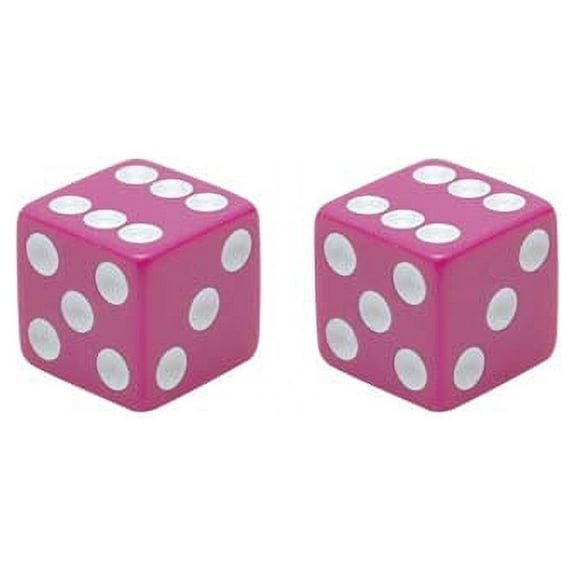 Alta Bicycle Bike Bicycle Dice Schrader Valve Caps, Multiple Colors (Pink)