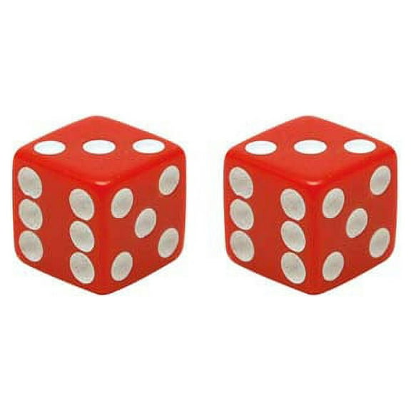 Alta Bicycle Bike Dice Schrader Valve Caps, Multiple Colors (Red)