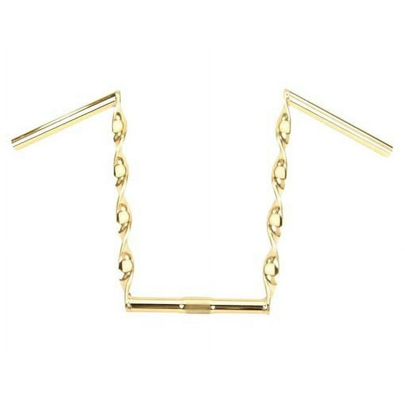 Alta Bicycle Lowrider Flat Twisted Bike Handle Bars 25.4mm, Multiple Sizes and Colors (Gold, 15")