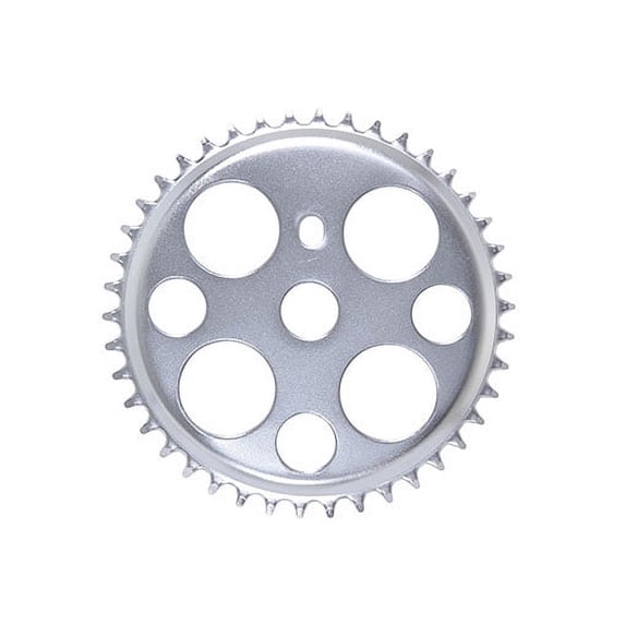 Alta Bicycle Lucky 7 Chainring (1/2 X 1/8) Sprocket, (Steel Bicycle Chrome, 42 Teeth)