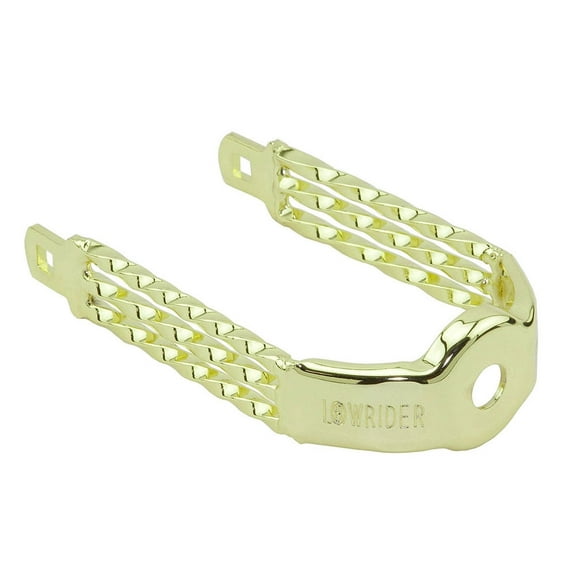 Alta Bicycle Spring Fork Hex Triple Square Twisted Extended Crown Gold.