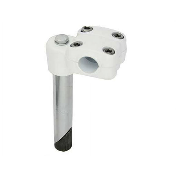 Alta Bicycle Steel 4 Bolt Alloy BMX Quill Stem,Multiple Sizes & Colors. (White, 22.2mm)