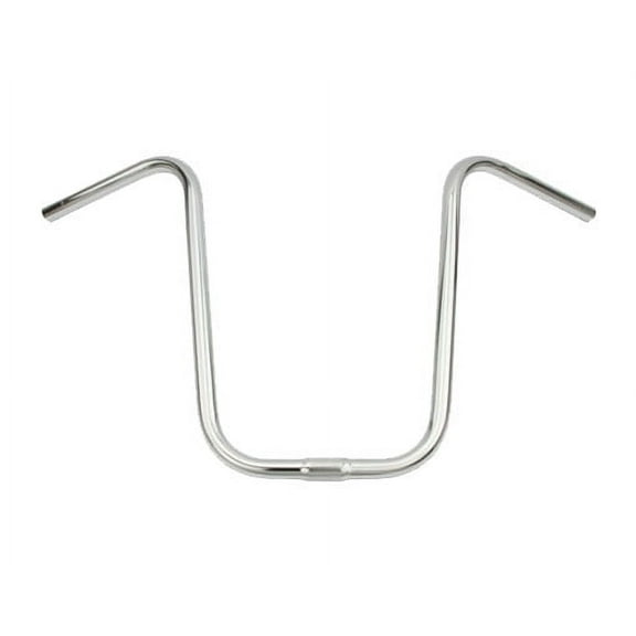 Alta Bicycle U Style 25.4mm Handle Bars, Multiple Sizes and Colors. (Chrome, 15")