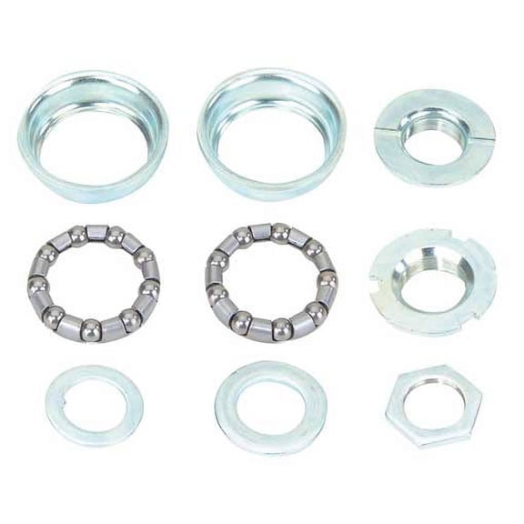 Alta Bike Bottom Bracket Set, and Sizes (Steel Bicycle Chrome, Ball Retainer: 5/16 x 9)