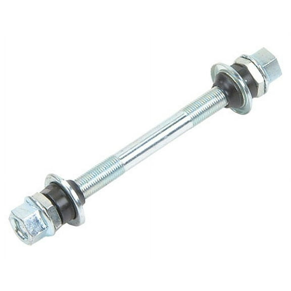 Alta Bike Front Hub Axle 3/8" x 140mm Long, Multiple Colors (Chrome)