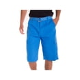 thumbnail image 1 of Alta Designer Fashion Men's Cargo Shorts, Twill Belt Included - Sky Blue Size 36, 1 of 5