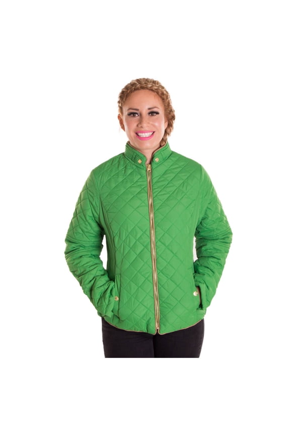 Designer Fashion Women's Outerwear Insulated Jacket - Green - Small