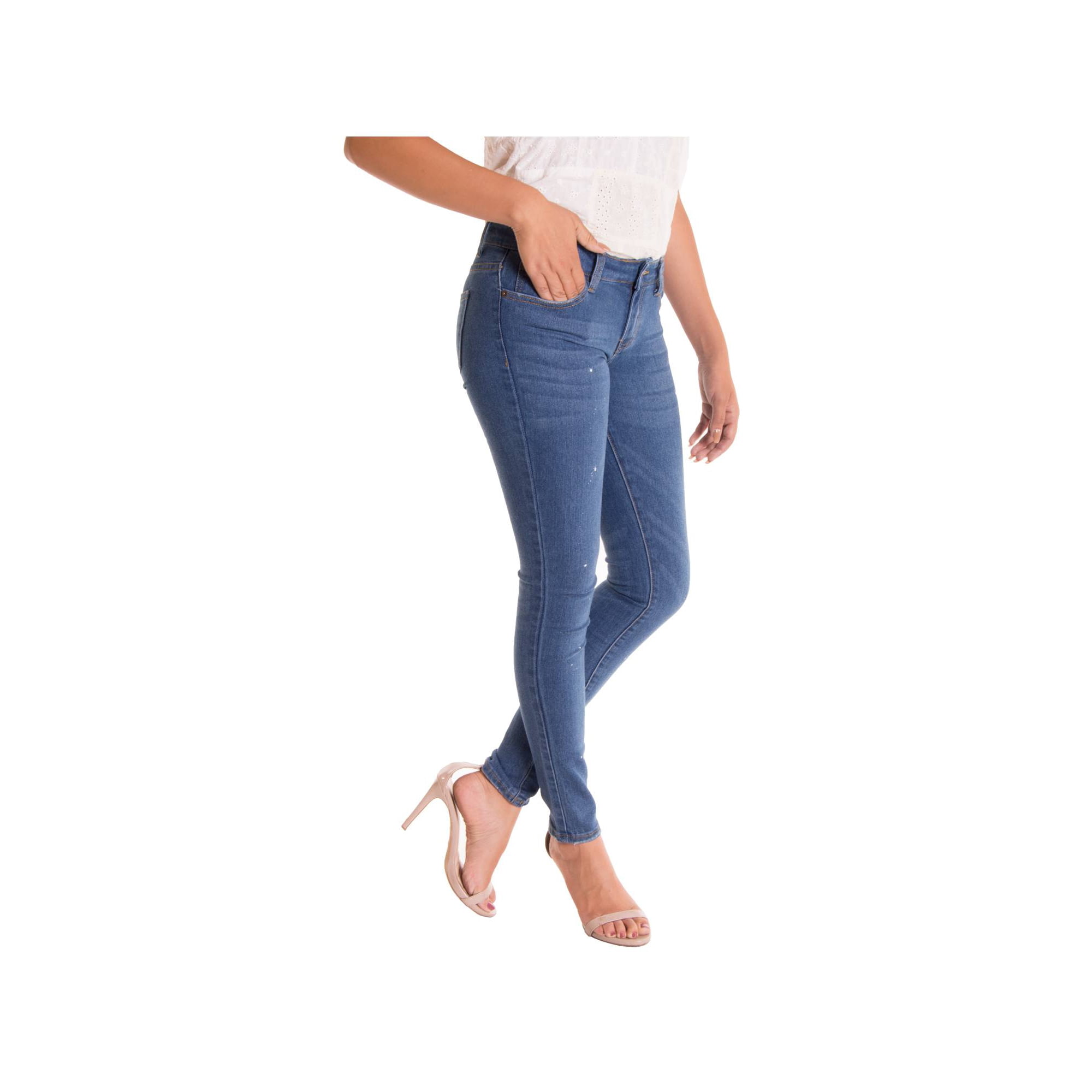 Designer Fashion Women's Stretch Skinny Medium Denim Jeans - Size 3 - Walmart.com