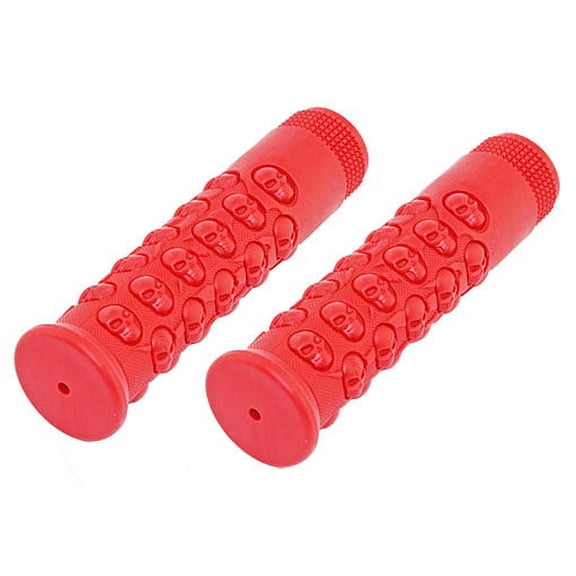 Alta Kraton Rubber Skull Bicycle Grips, 10 Colors. (Red)