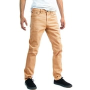 Alta Men Designer Fashion Slim Skinny Fit Stretch Denim Jeans Pants - Khaki - Size 30