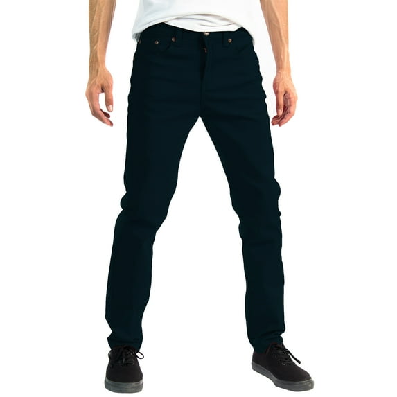 Alta Men Designer Fashion Slim Skinny Fit Stretch Denim Jeans Pants - Navy - Size 38