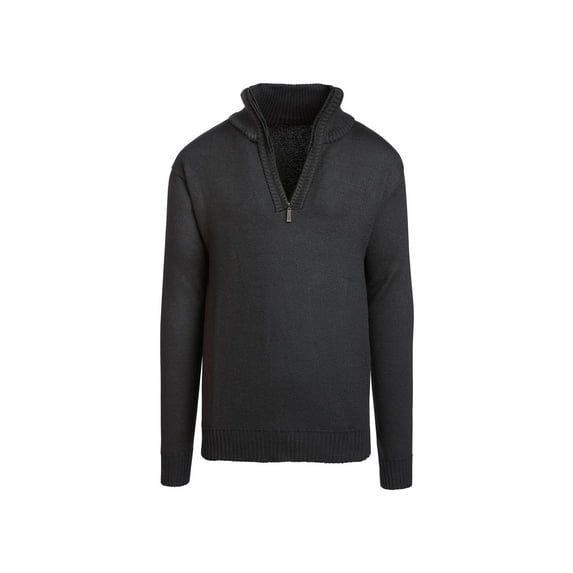 Alta Men's Casual Long Sleeve Half-Zip Mock| Pullover Sweaters |Casual Long Sleeve Sweater|Neck Sweater - Black Jacket - S